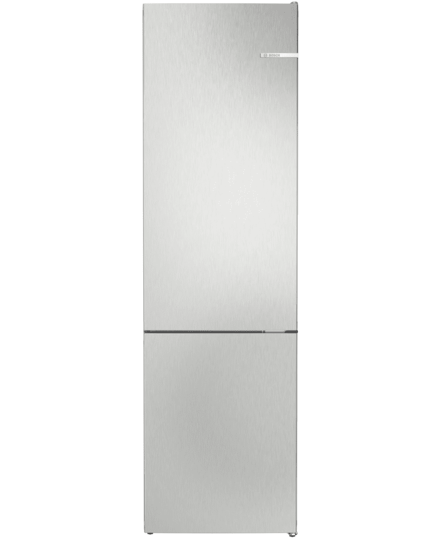 Bosch Series 4 - Free-standing fridge-freezer with freezer at bottom - 203 x 60 cm - Stainless steel look, Total No Frost