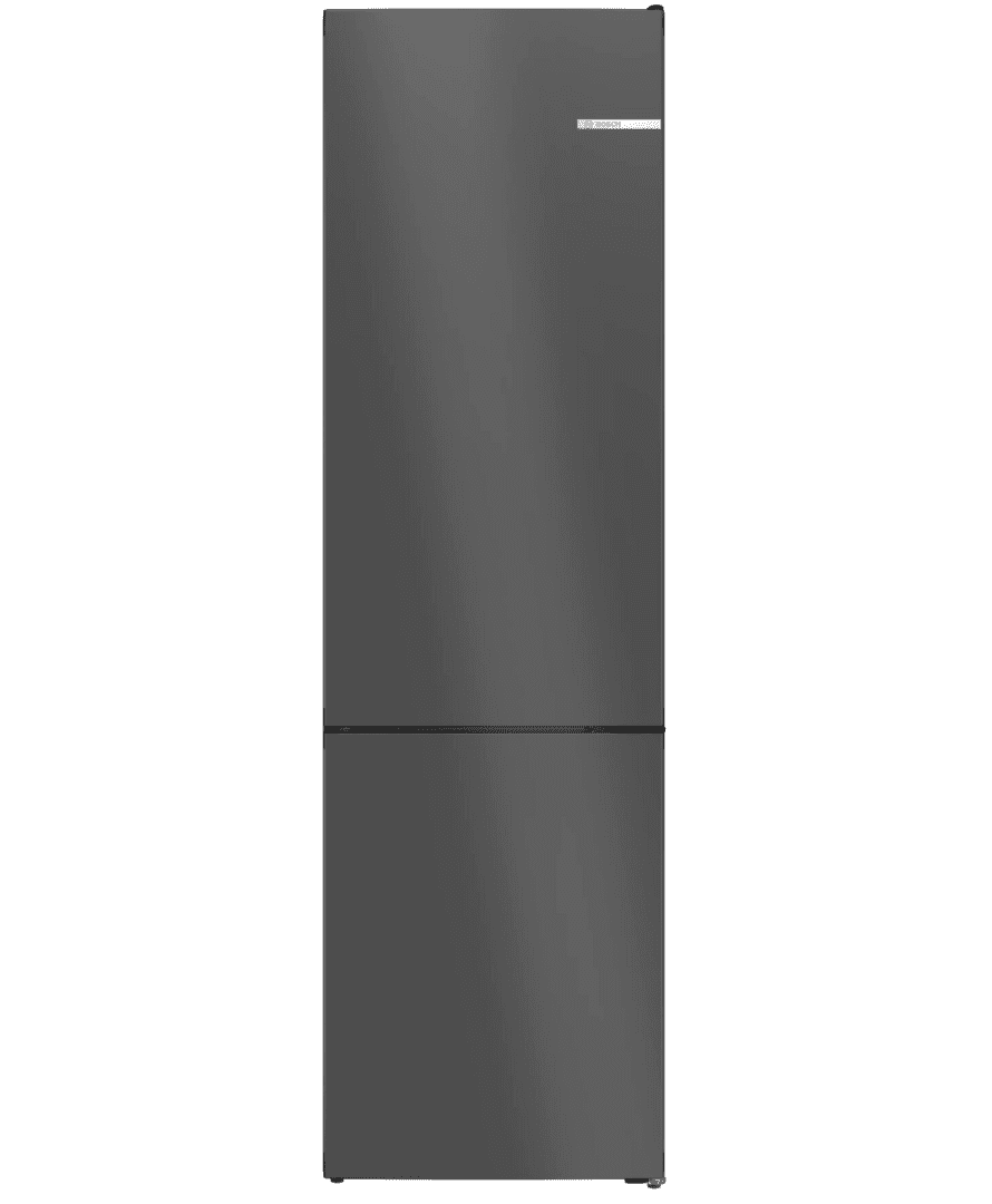 Bosch Series 4 - Free-standing fridge-freezer with freezer at bottom - 203 x 60 cm - Cast Iron, Green Collection, Total No Frost